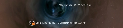 Pilgrim comes through the wormhole with the Noctis