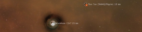 Pilgrim being used to kill a wormhole