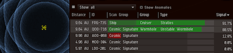 Scanning finds a wormhole and Stratios at the same time