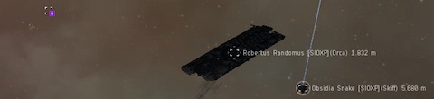 Dropping out of warp on top of the mining ships