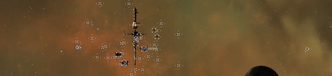 Fleet shooting the off-line tower in our home system