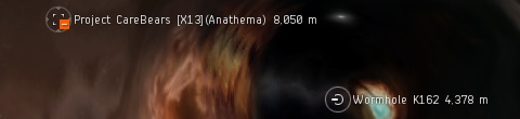 Anathema is the next ship to pass me on the wormhole