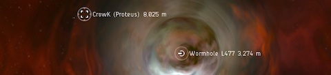 AHARM Proteus appears on the wormhole to class 3 w-space